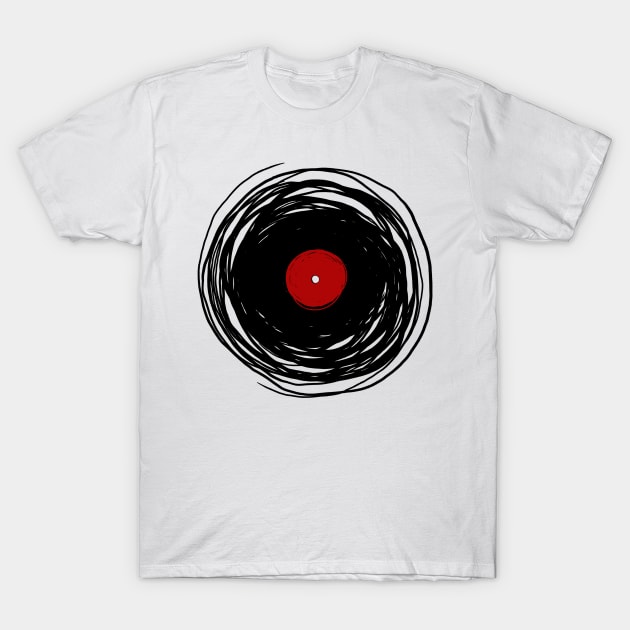 Spinning within with a Vinyl Record Oldies DJ Retro Vintage